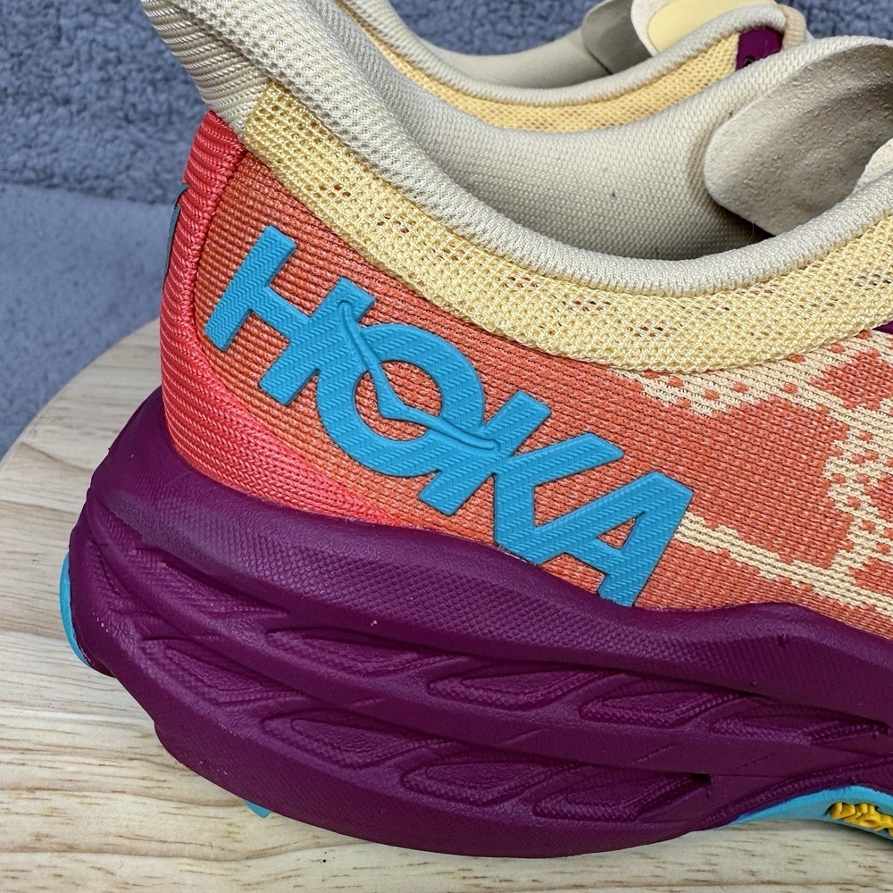 Hoka Speedgoat 5 Mens Size 9 D Impala Flame Trail Running Hiking Shoes Cushion - Picture 2 of 15